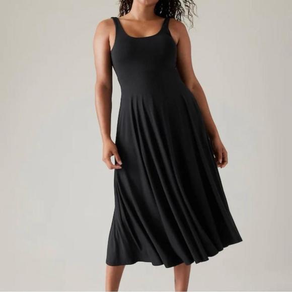 Athleta Dresses & Skirts - ATHLETA SANTORINI MIDI DRESS BLACK MEDIUM NWT